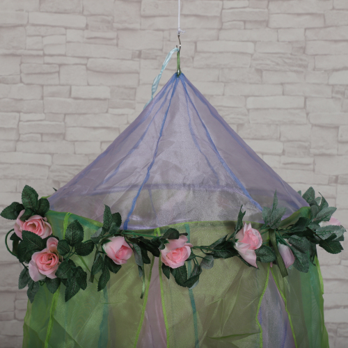 Rosa Blumendekoration, Betthimmel, Kinder, Mädchen, Lieblings-Sternendruck, Prinzessin, Bettvorhang, Moskitonetz