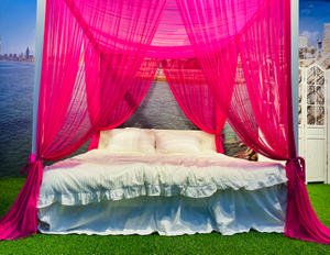 Gemütliches Four Corners Princess Bed Canopy Luxuriöses Moskitonetz-Dekorationszubehör