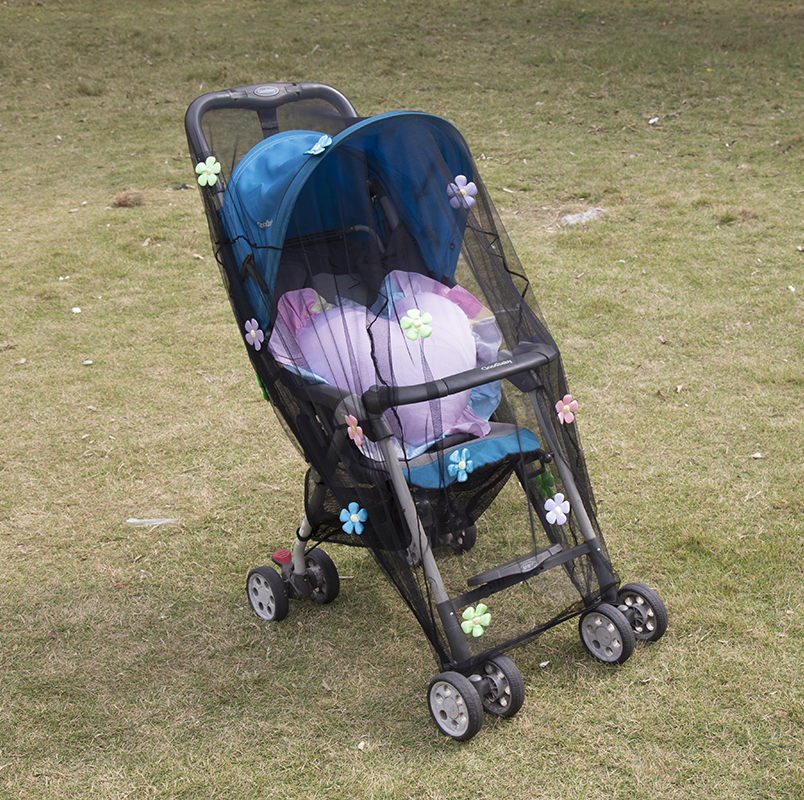 Leichte Blumen-Baby-Autoabdeckung, Wiegen, Moskitonetze, Anti-Mücken-Kinderwagen-Netz