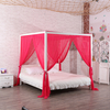 Rose Red Mehrtüriger Netzvorhang Einfaches romantisches quadratisches Moskitonetz 1,5 m1,8 m2,0 m großes Bett Moskitonetz für Erwachsene