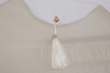 Elegantes Moskitonetz-Betthimmel-Set mit vier Eckpfosten, Beige, Full/Queen/King