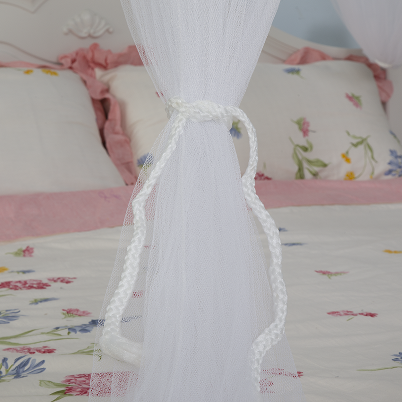 Weißes rechteckiges Baldachin, hochwertiges, elegantes Bett-Moskitonetz
