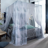 Nordic Princess Windblattdruck 1,5, 1,8, 2 m Bett, quadratisches Moskitonetz