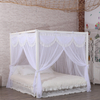 Gute Qualität weiße Blume Spitze Rechteck King Size Hotel Schlafzimmer Moskitonetz für Doppelbett