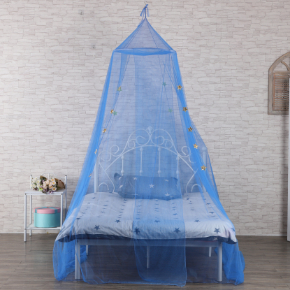 Neues Design Polyester Blue Bed Canopy Girls Hängendes Moskitonetz mit Sternen
