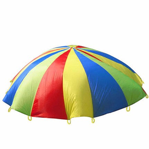 Fallschirm 12 Fuß für Kinder mit 12 Griffen Spielfallschirm für 8 12 Kinder Zelt Kooperative Spiele Geburtstagsgeschenk